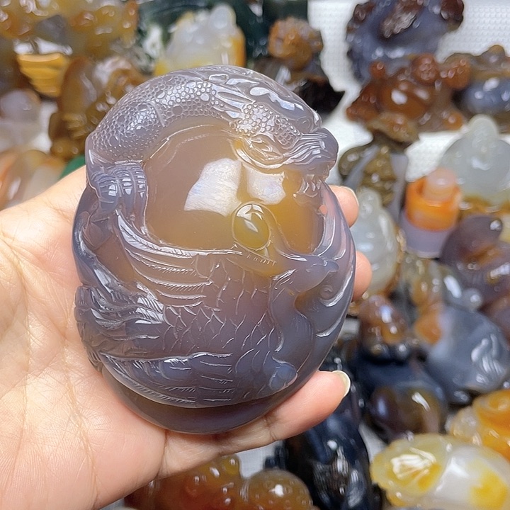 玛瑙/玉髓饰品未镶嵌豆*