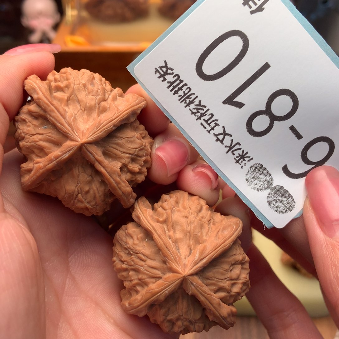 文玩核桃把件44玉熹四棱