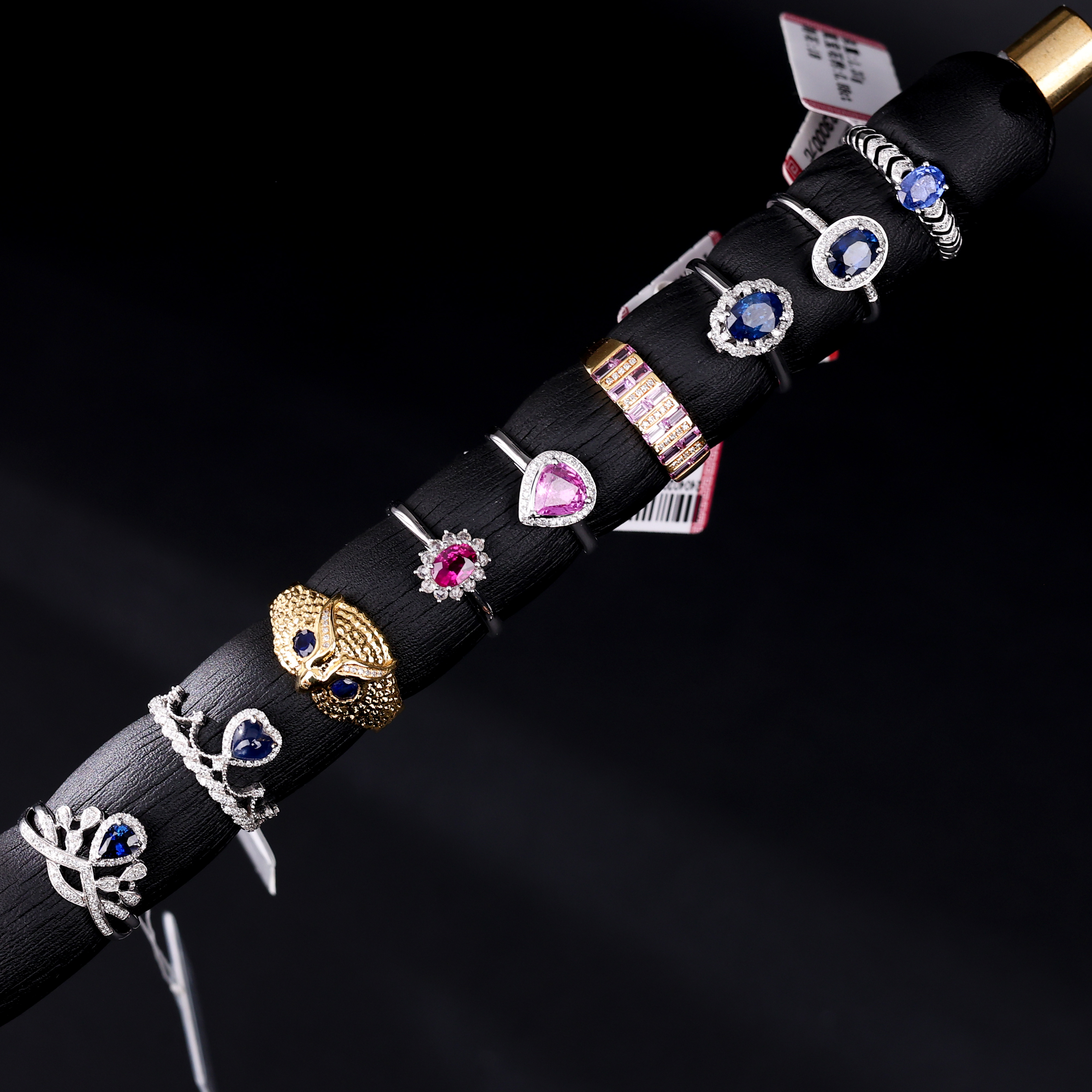 【棒棒糖】蓝宝石戒指-多样性发一件-18K金镶嵌-AS12|BZM1