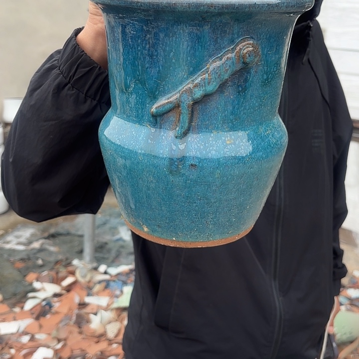 花盆紫砂瑕疵口径20高度24