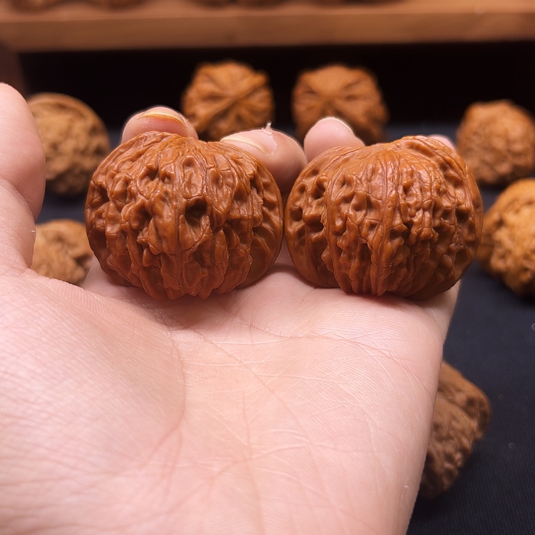 核桃把件蝴蝶对歪44全品自玩