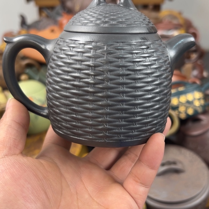 茶壶紫砂紫砂壶把裂