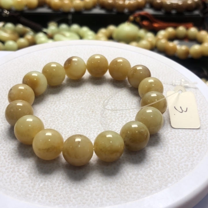 和田玉手串未镶嵌卡12