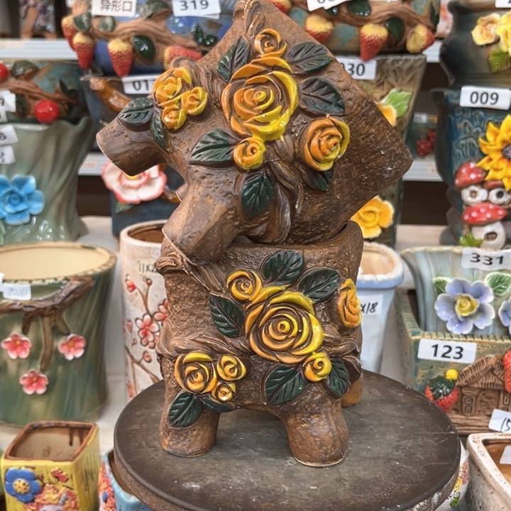 紫砂花盆粗陶材质多肉花盆