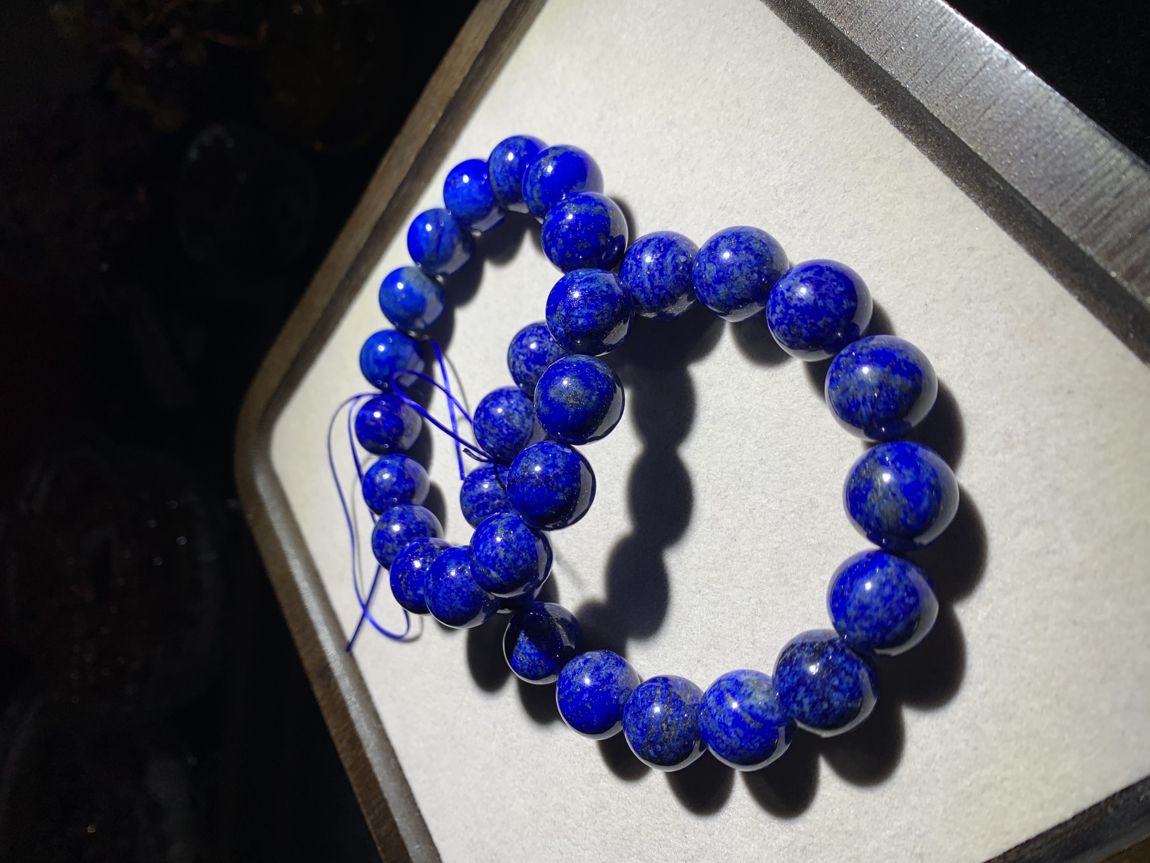 天然青金石13mm+--多样性发其一