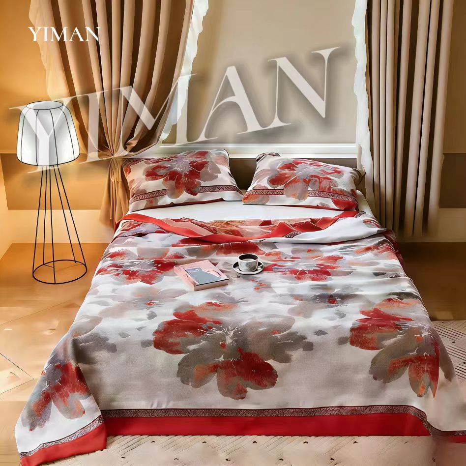 精品高端艾草纱布盖毯-墨玉墨230*250-N12