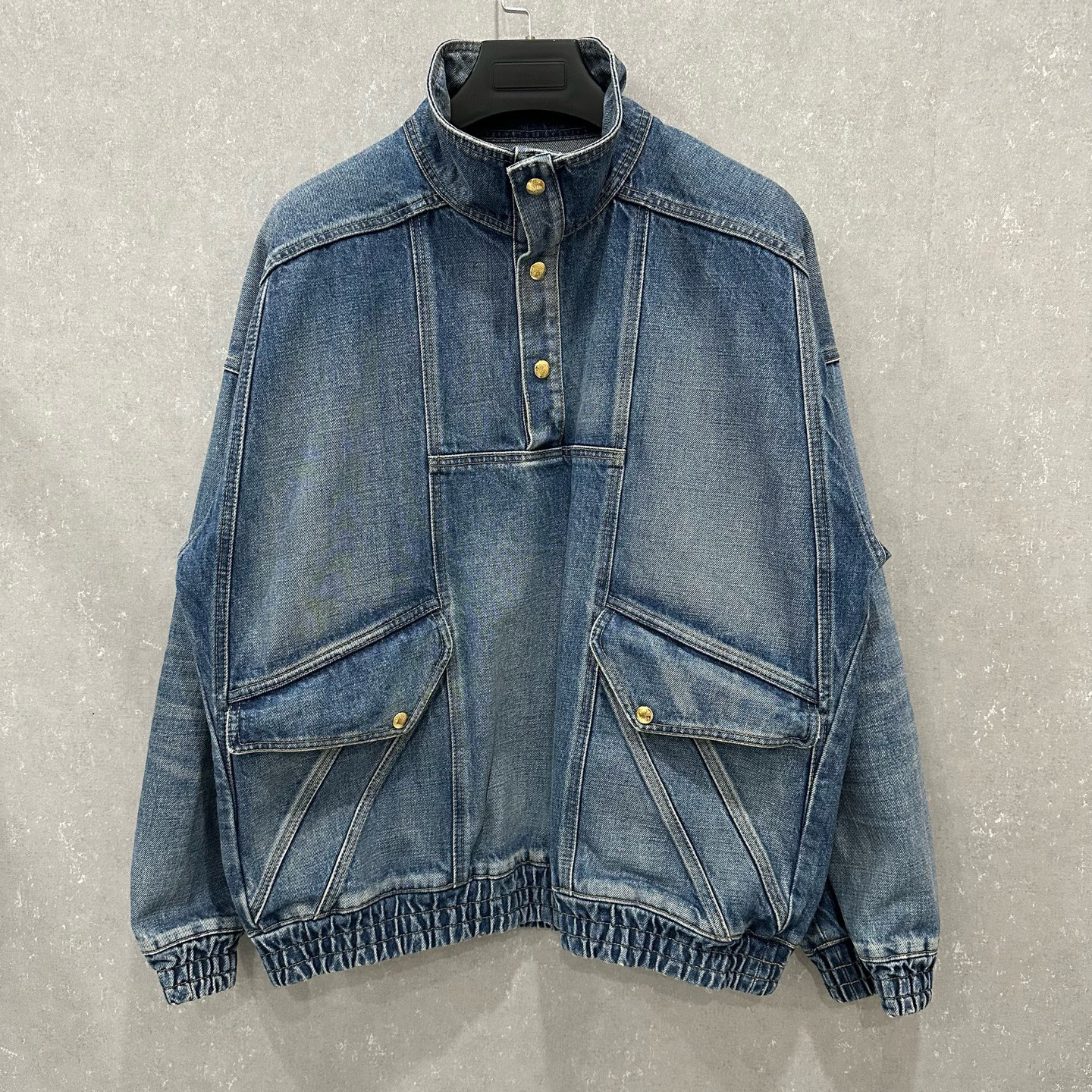 99新 Celine/思琳 水洗半开口袋牛仔外套 L码 007115