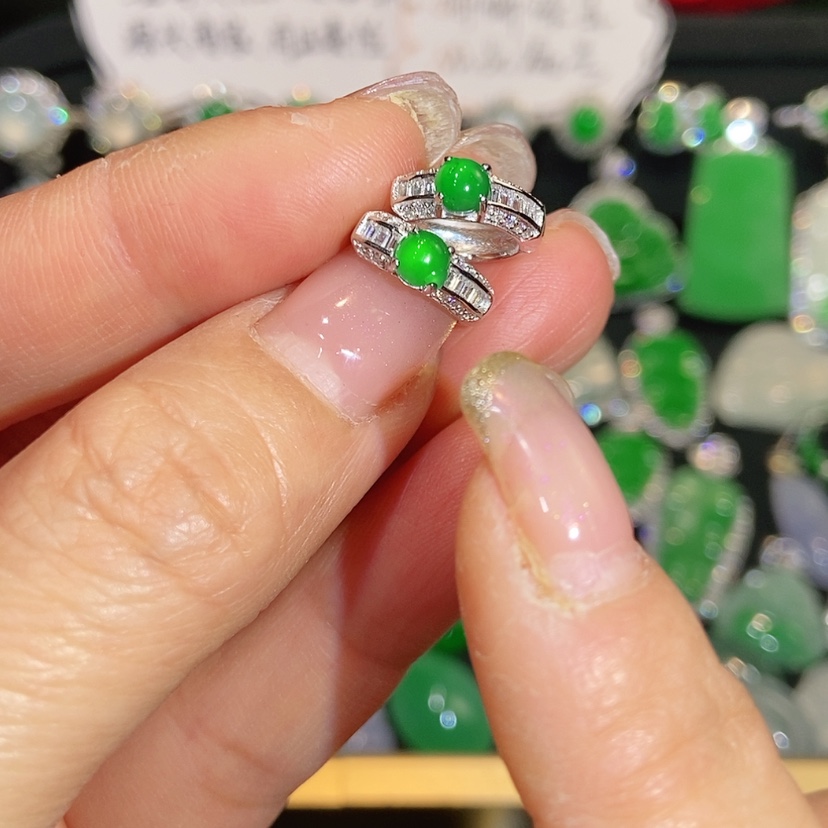 【闪购商品】未镶嵌翡翠耳饰天然翡翠
