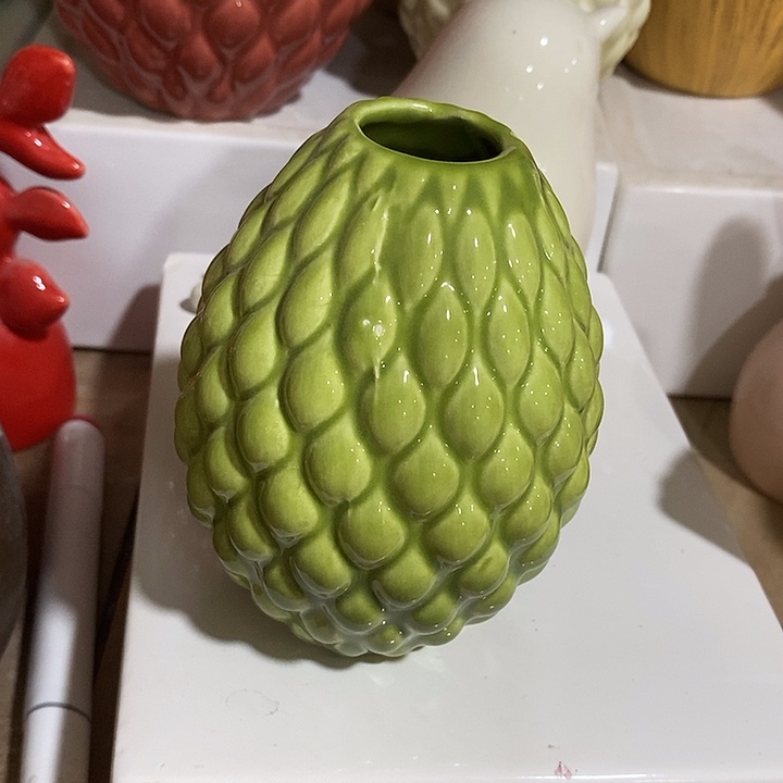 陶摆件陶盆有孔 瑕疵针孔漏釉介意勿拍外口 2.5外高11.5