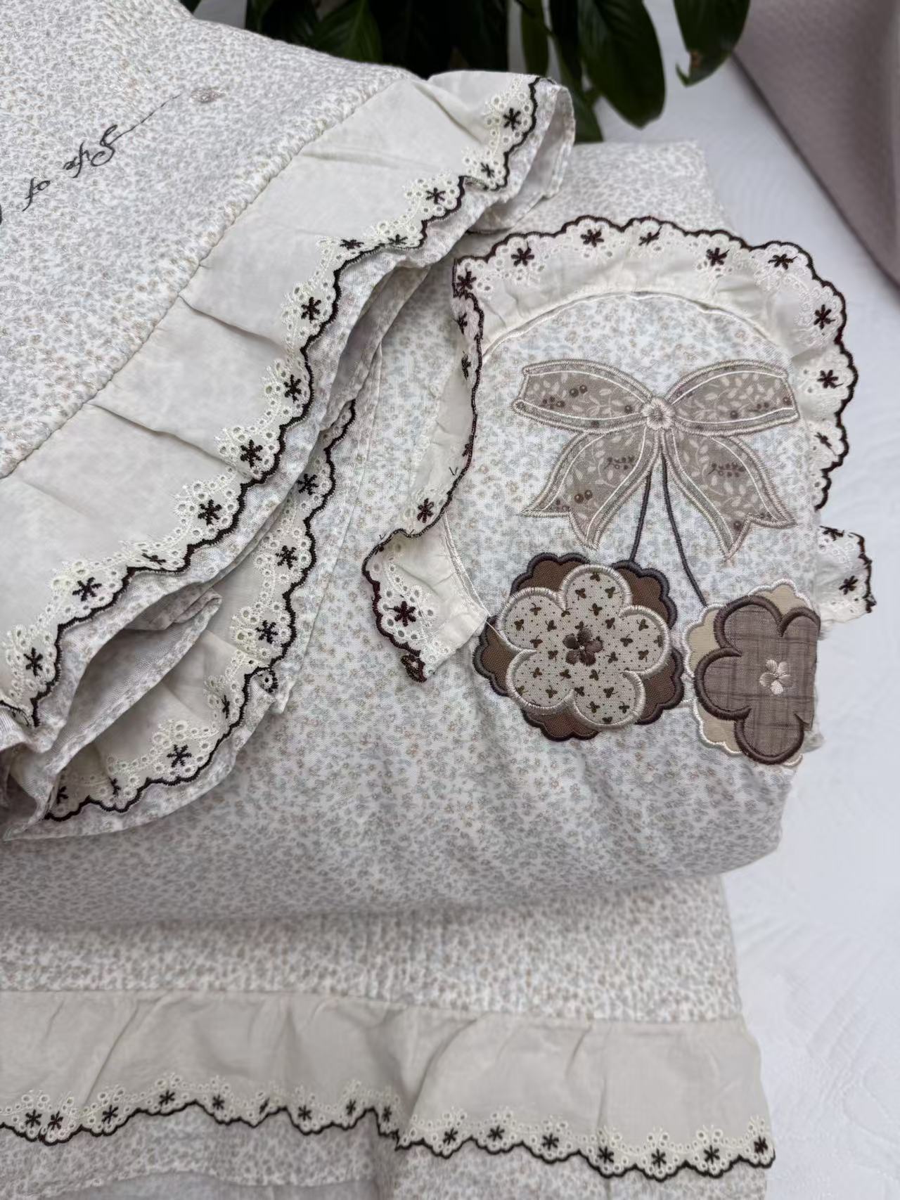 爽姐推荐韩系花边碎花多功能四件套