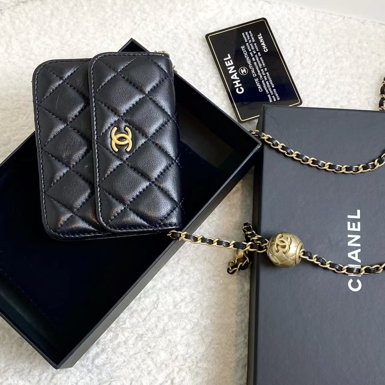 99新 Chanel/香奈儿 金球mini腰包/46077891/12期免息/代卖服务