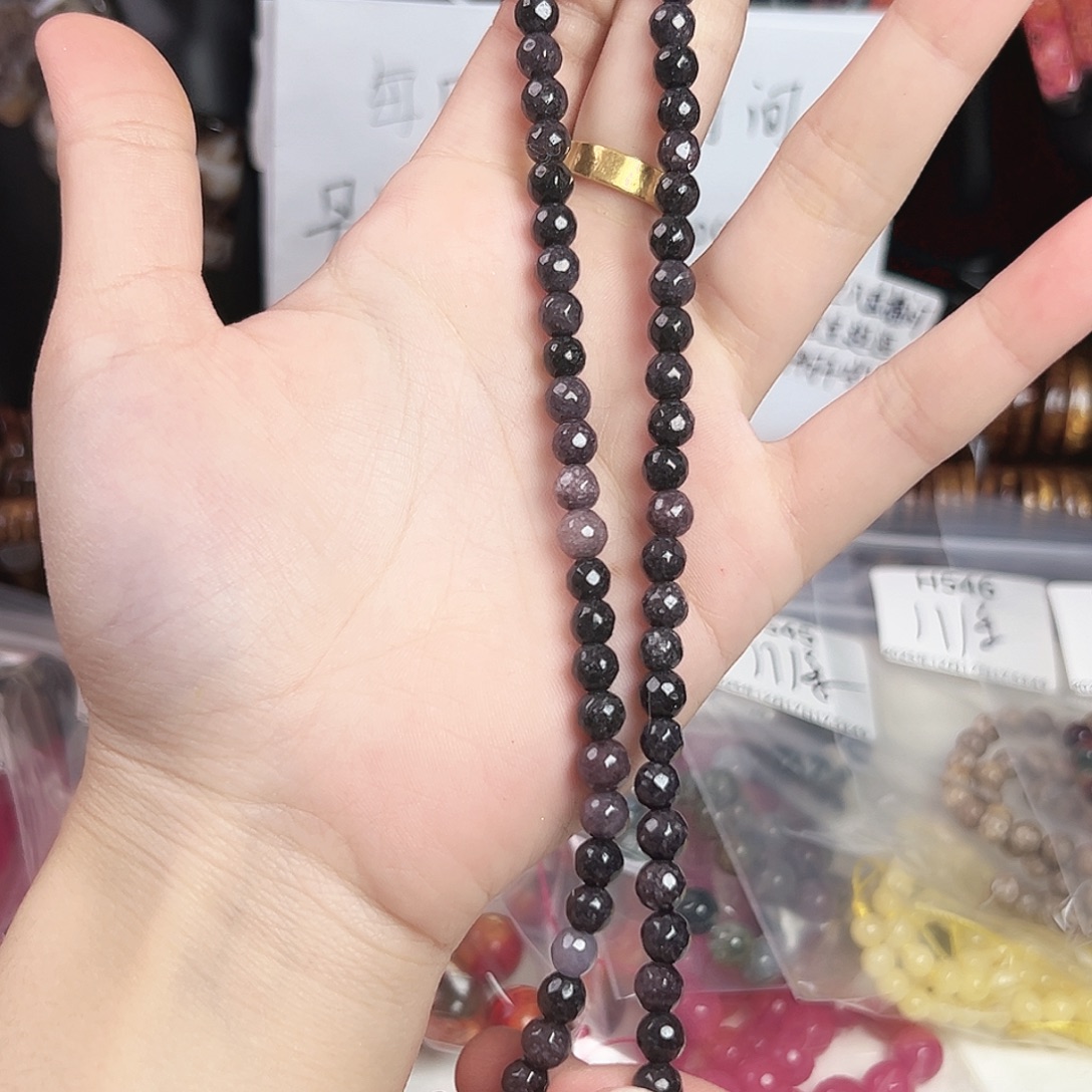 玛瑙/玉髓合金珠宝半成品h548 6m 紫气东来玛瑙一条