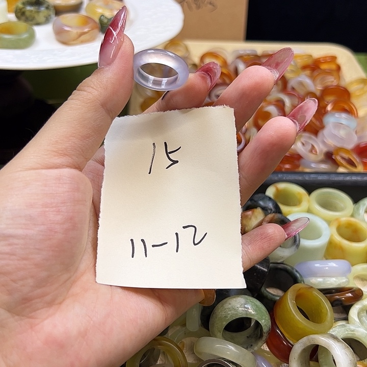 玛瑙/玉髓未镶嵌戒指