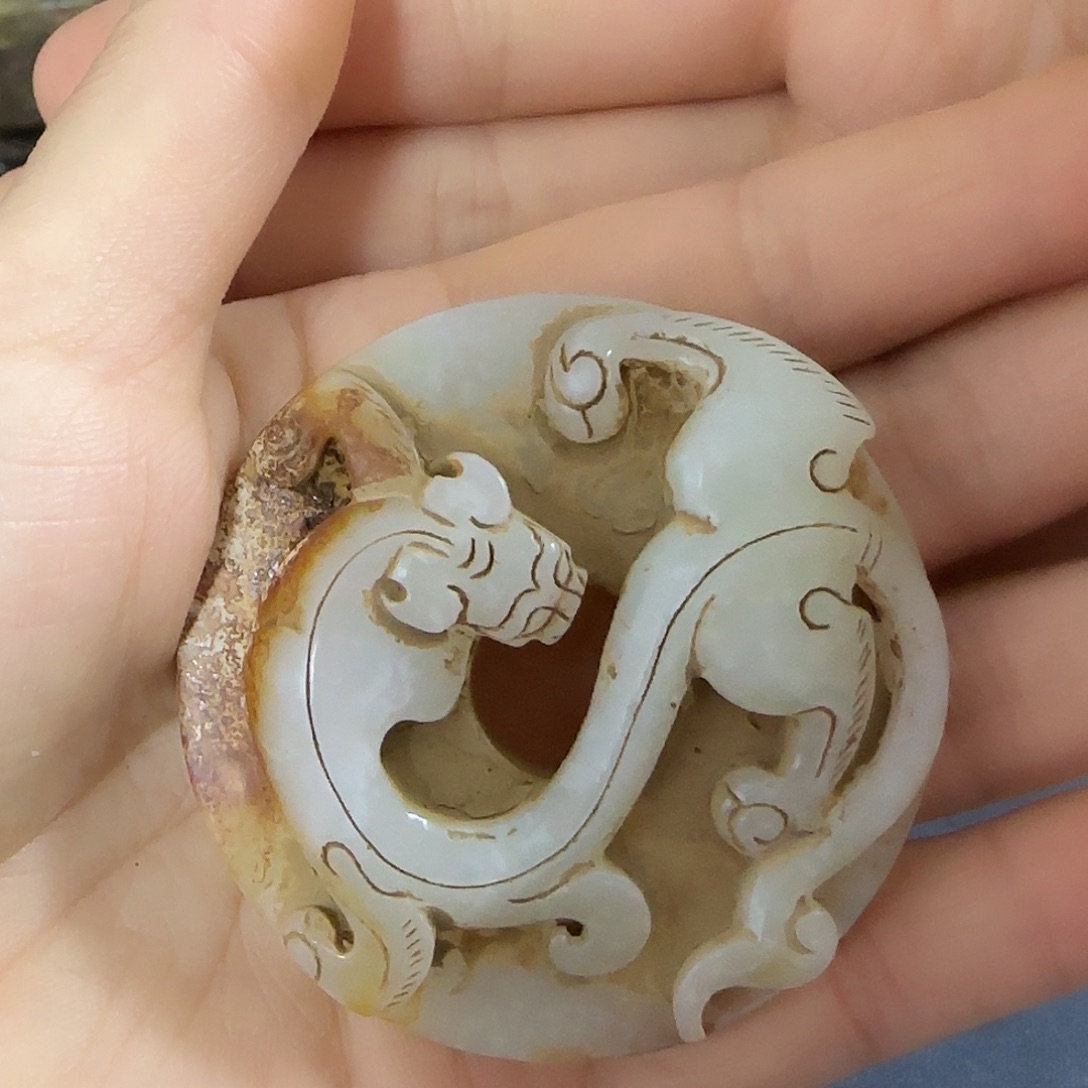 顺***…和田玉未镶嵌挂件