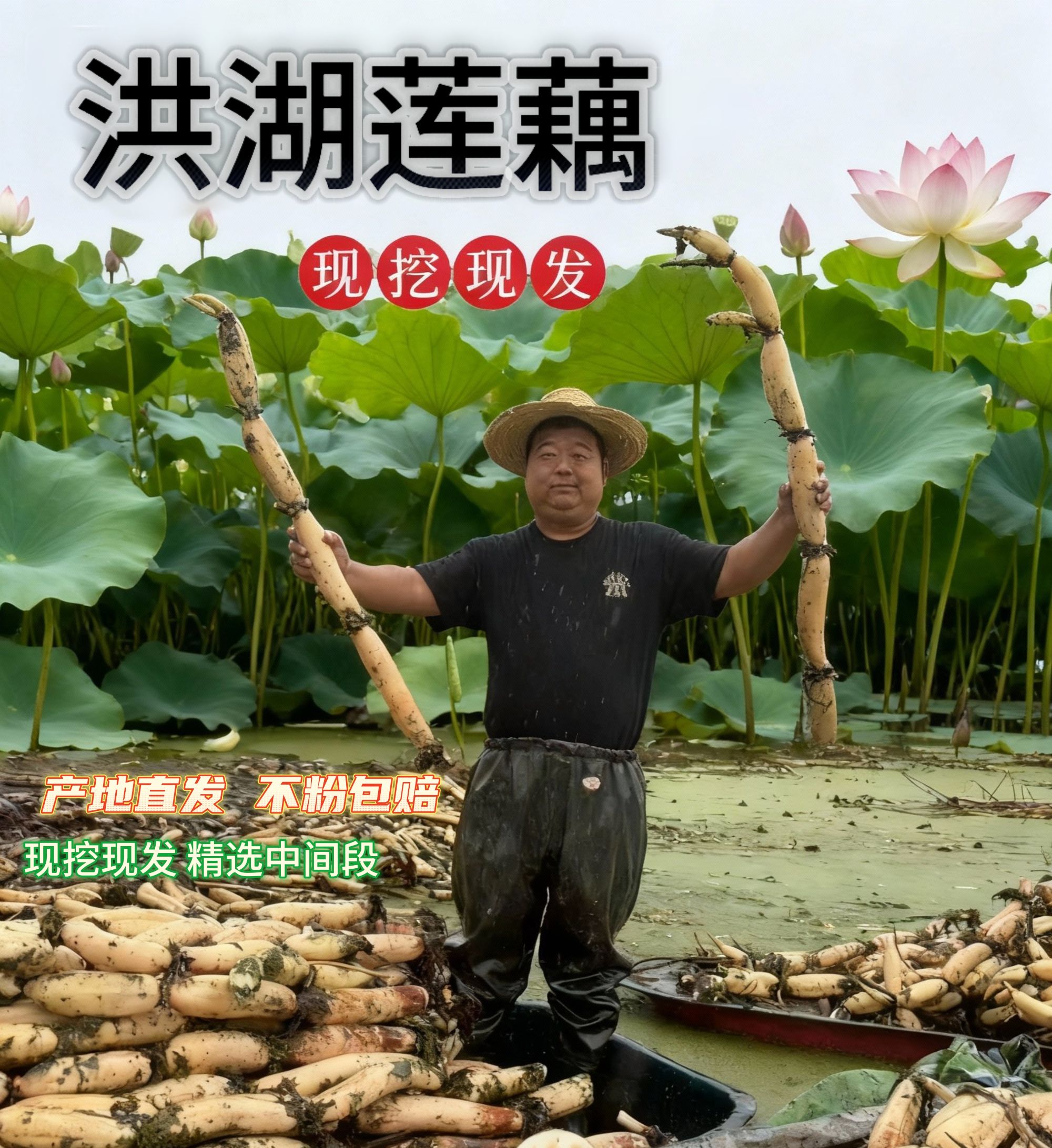 【顺丰】煲汤带泥发货莲藕莲藕正宗洪湖粉莲藕正宗湖北洪湖粉藕