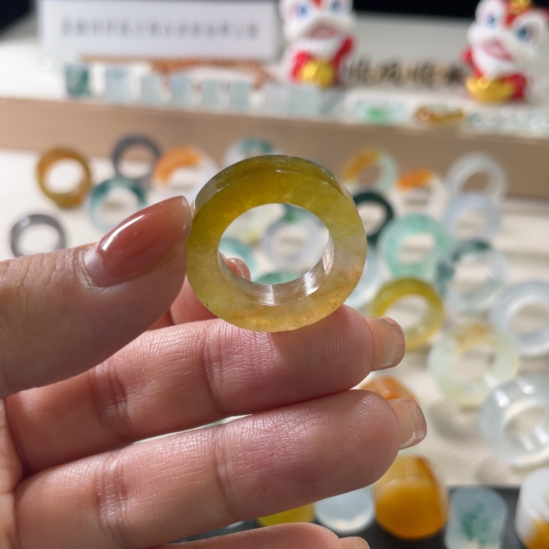 定制翡翠未镶嵌12圈到17圈 冰黄