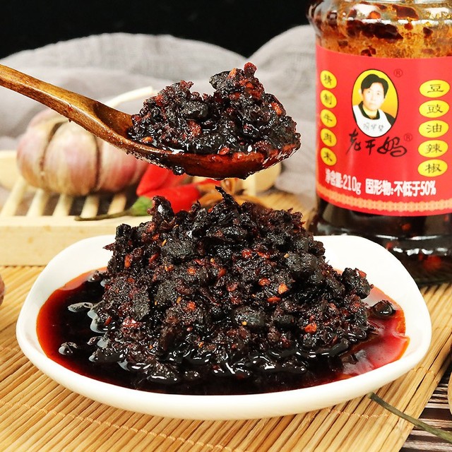 老干妈牛肉末豆豉油辣椒210g贵州特产调味品下饭拌饭瓶装正品