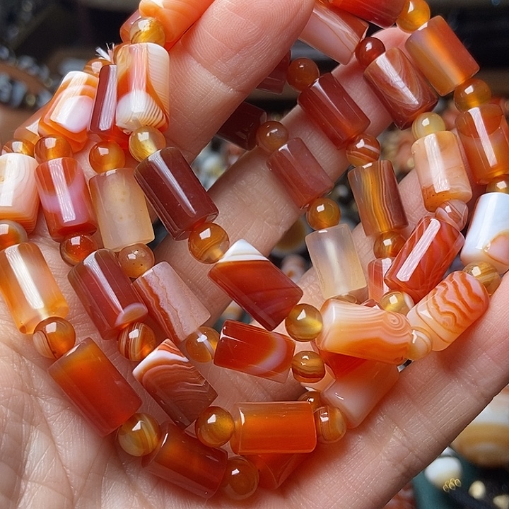 玛瑙/玉髓未镶嵌手链发一条