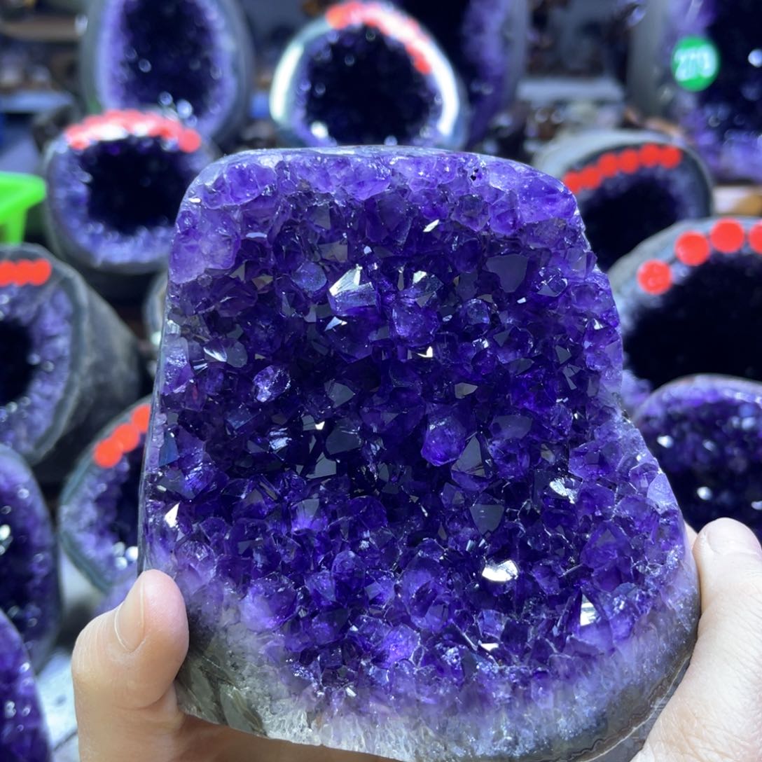 紫晶摆件未镶嵌紫水晶