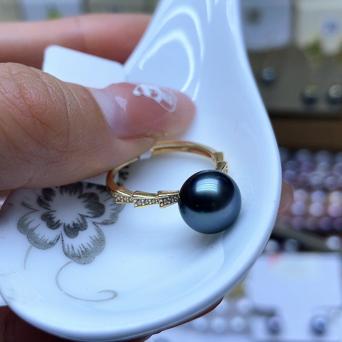 海水珍珠戒指银S925镶嵌