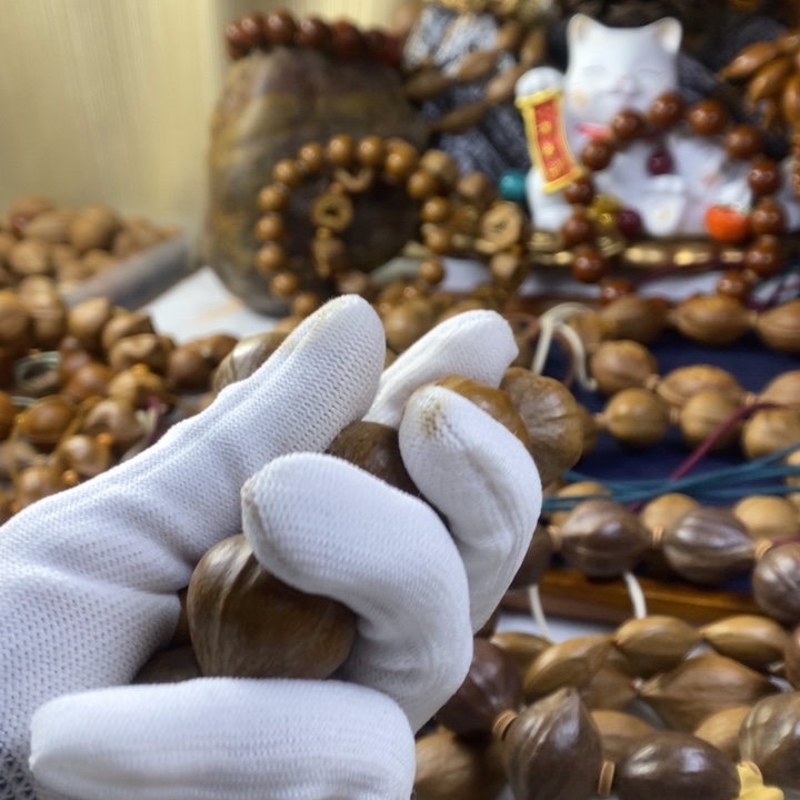 凛***冬橄榄核手串/手链23.25三花短圆