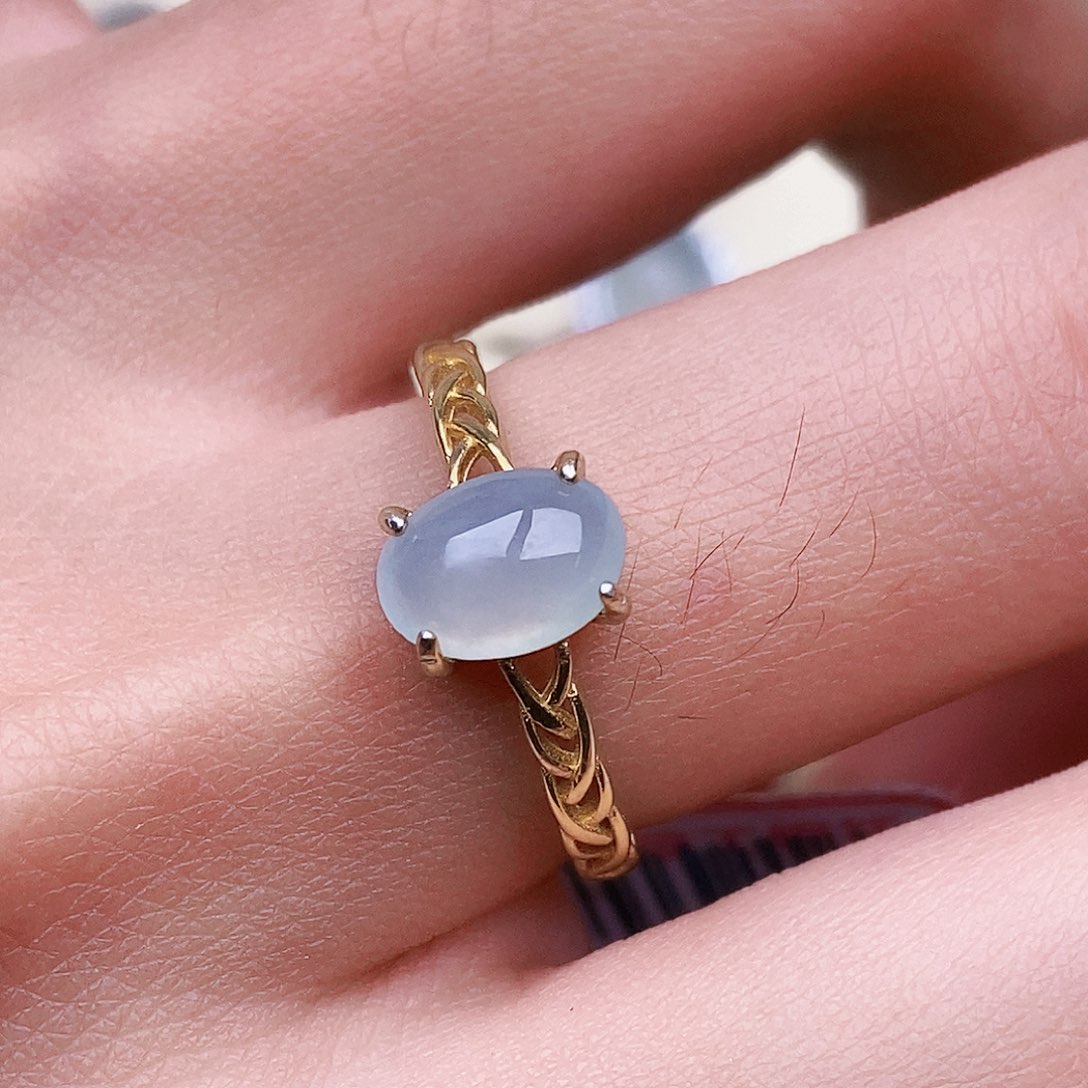 翡翠戒指银S925镶嵌翡翠戒指银S925镶嵌