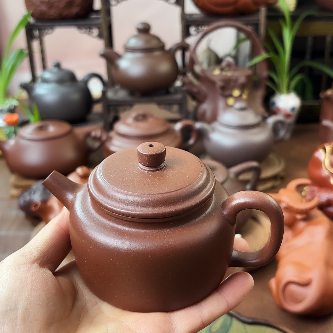 茶壶紫砂德中紫泥160cc