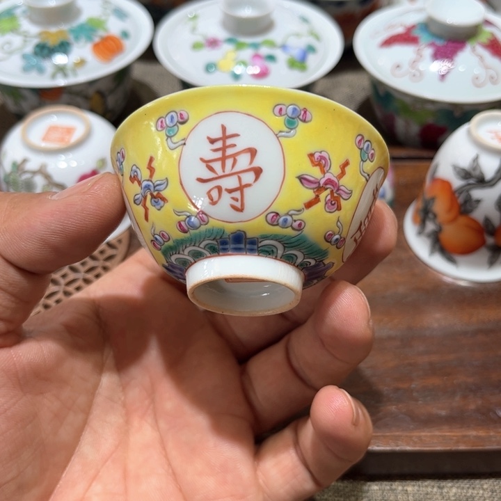纯手绘精品盖碗杯