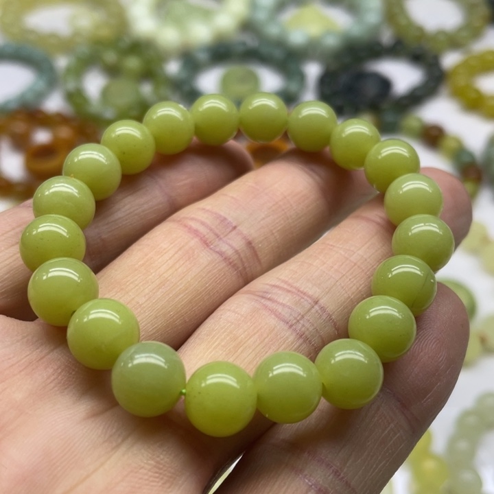 蛇纹石玉手串9+未镶嵌