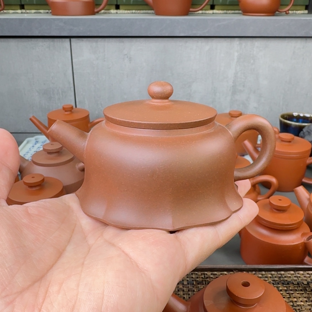 紫砂茶壶微瑕紫泥莲花