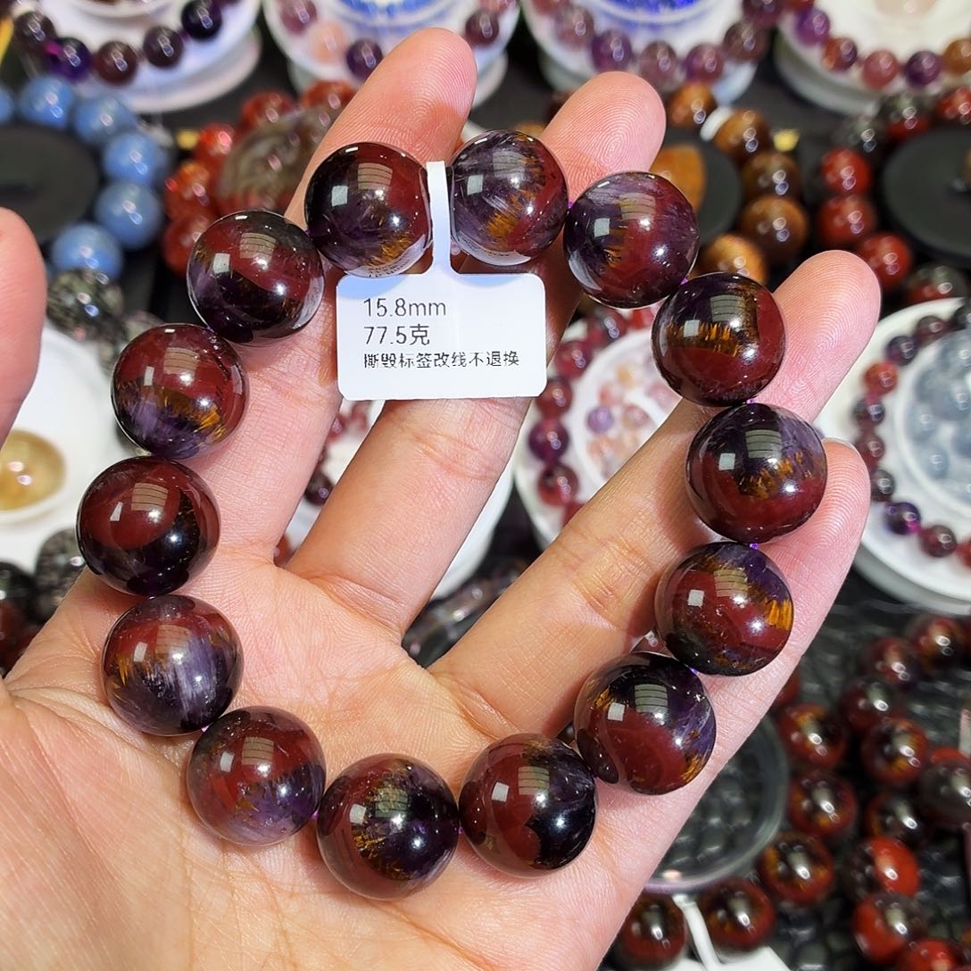老***李未镶嵌手串水晶15.8mm左右