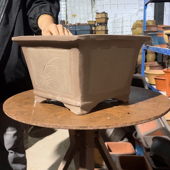 25灰色四方花盆花盆