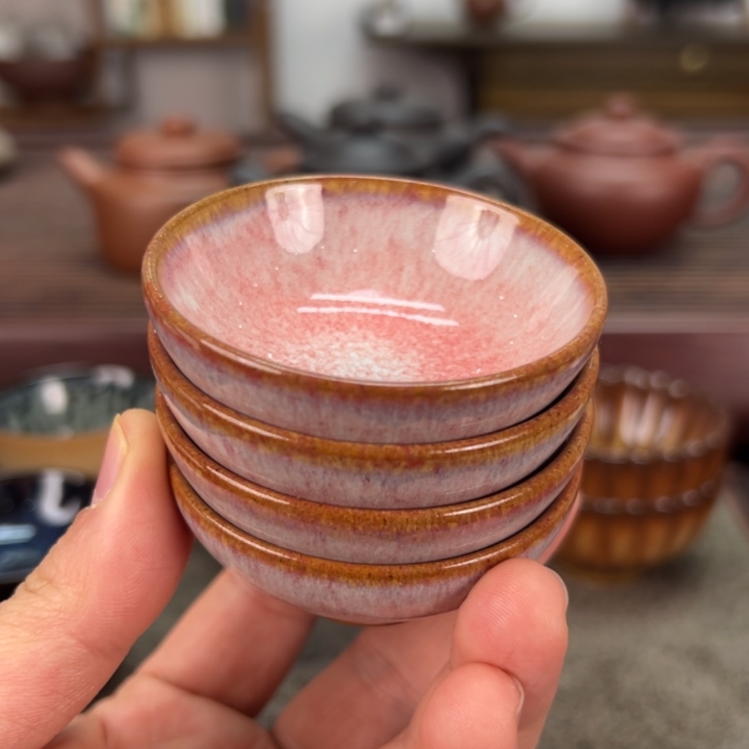 紫砂茶壶天目盏四只