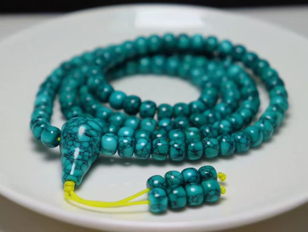 原创高瓷手工串珠网花长链6.5mm