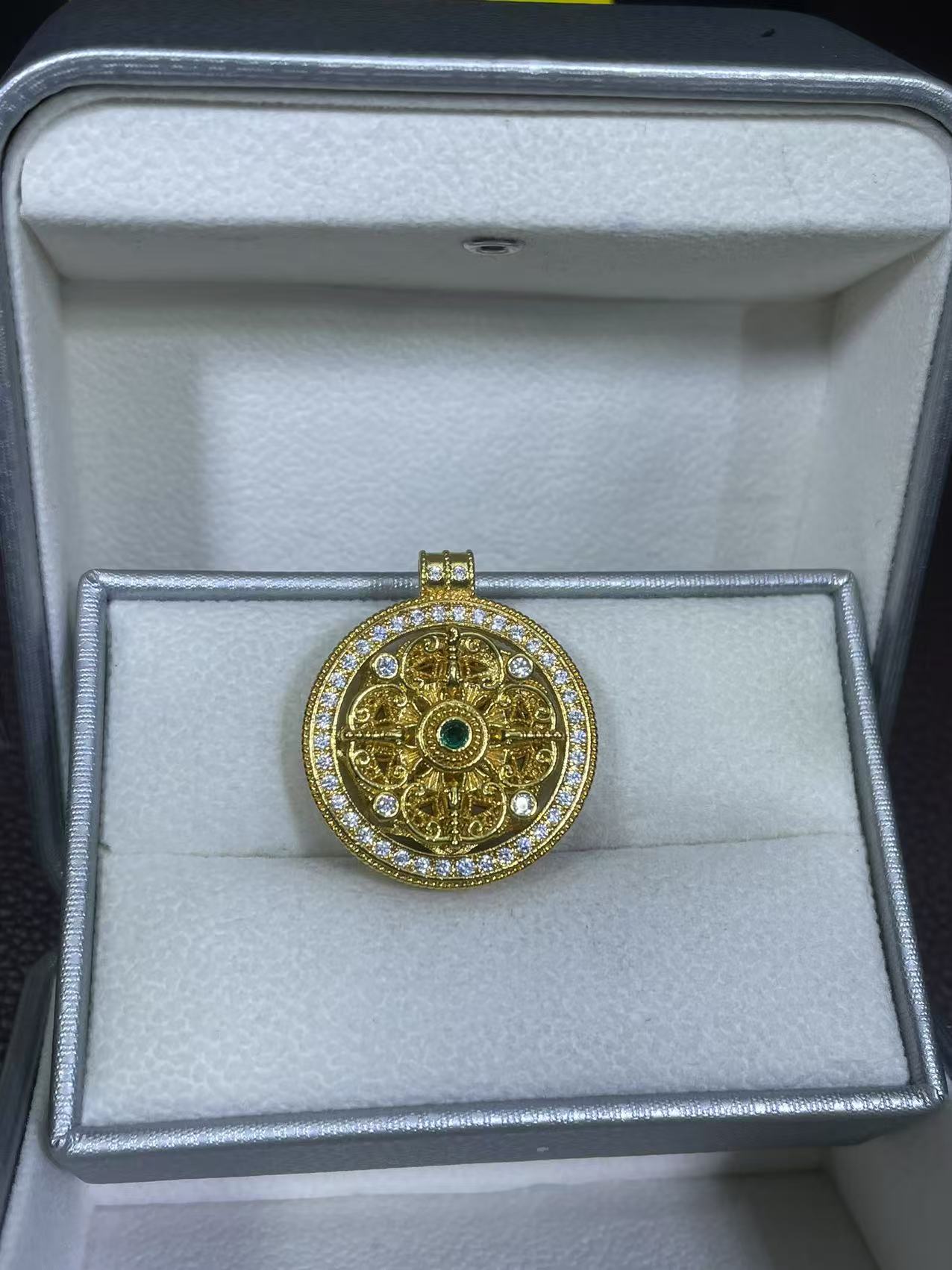 合金合成锆石吊坠 吊坠 【米米甄选 绚丽多彩】 黄色吊坠 JD-2148