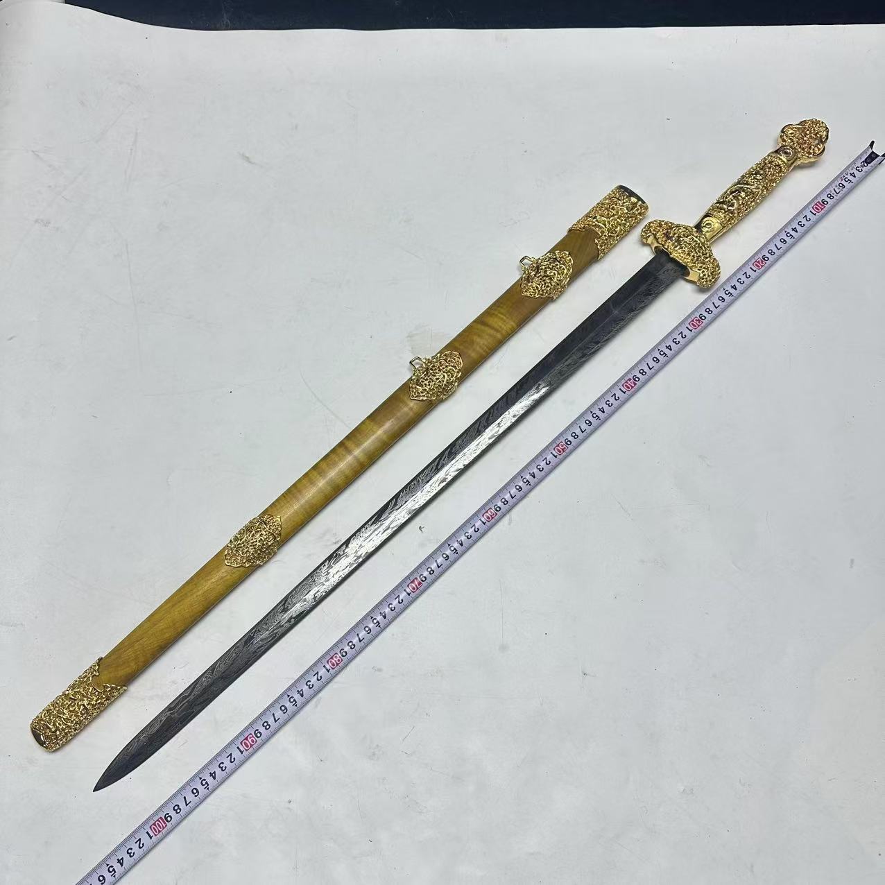 [九剑堂]龙纹宋剑龙泉剑仿古收藏大马一体龙骨未开刃