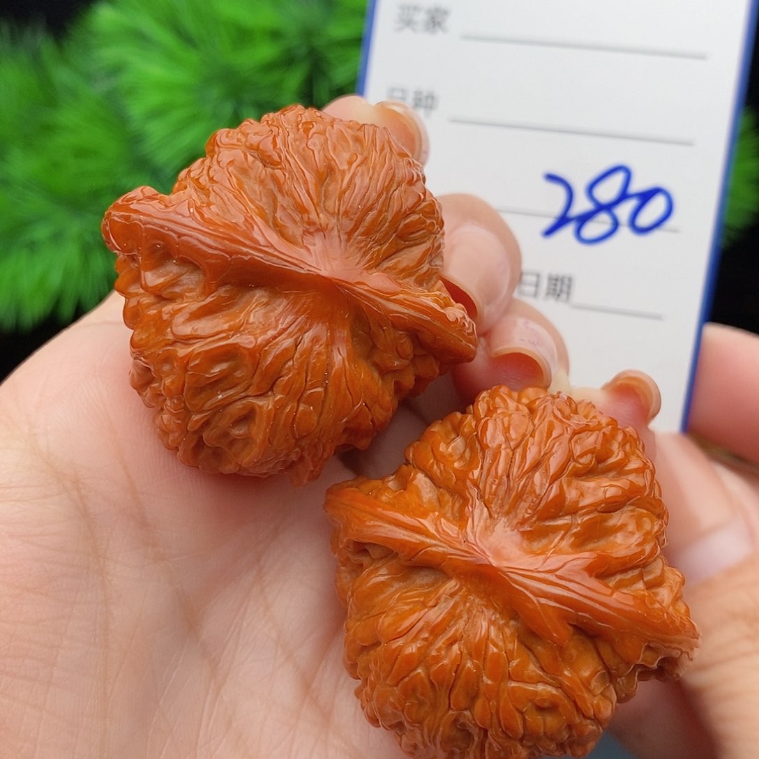 文玩核桃把件40山地磨盘280