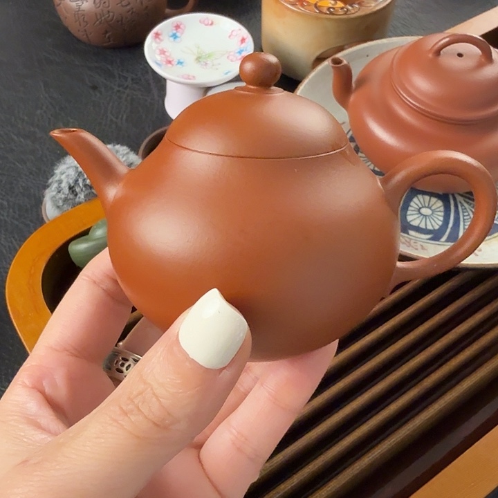 茶壶朱泥梨形容量120cc1111111