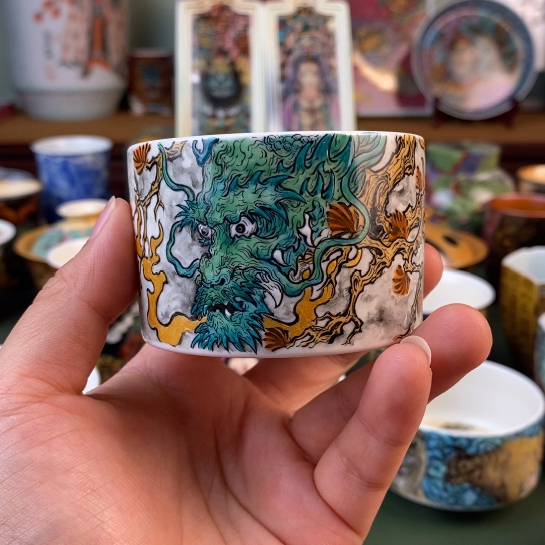 纯手工手绘陶瓷杯