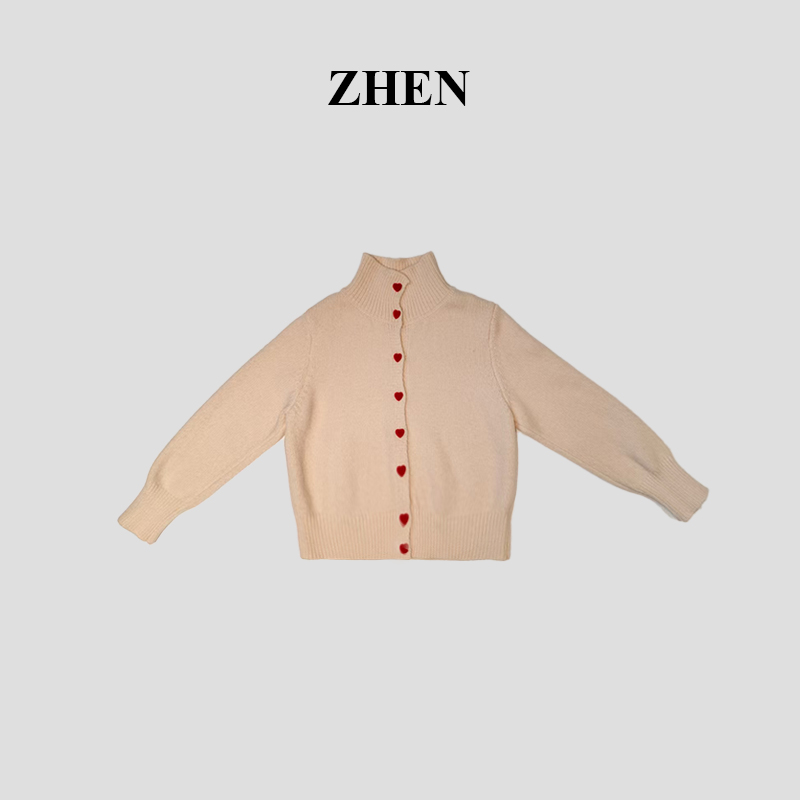 【ZHEN】25K02136 2025新款时尚气质休闲百搭长袖上衣女针织