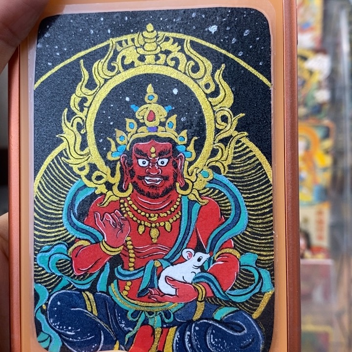 五路财神红财神纯手绘背贴