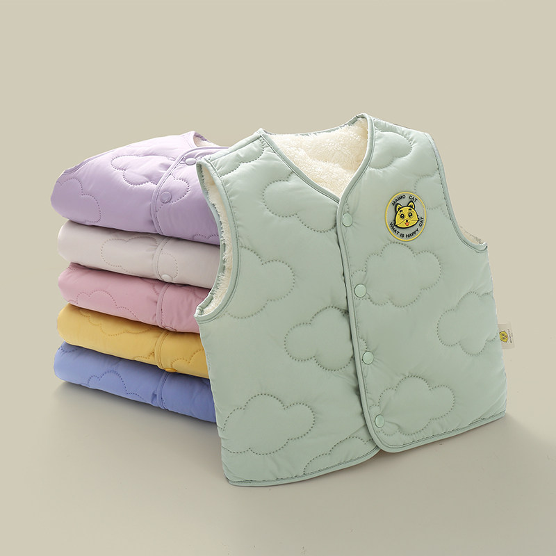 宝宝马甲羽绒棉服秋冬季女童坎肩轻薄款婴幼儿背心夹男童洋气保暖