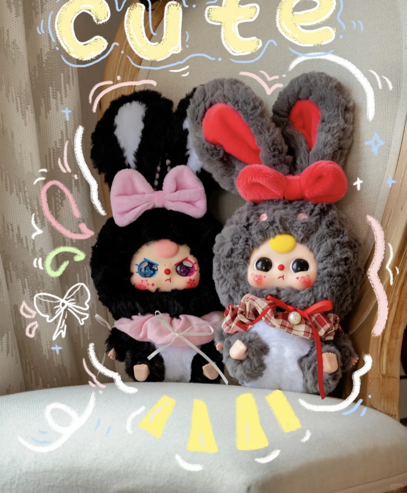 【拆盒】baby three 娃三岁莉莉兔小镇二代毛绒盲盒公仔