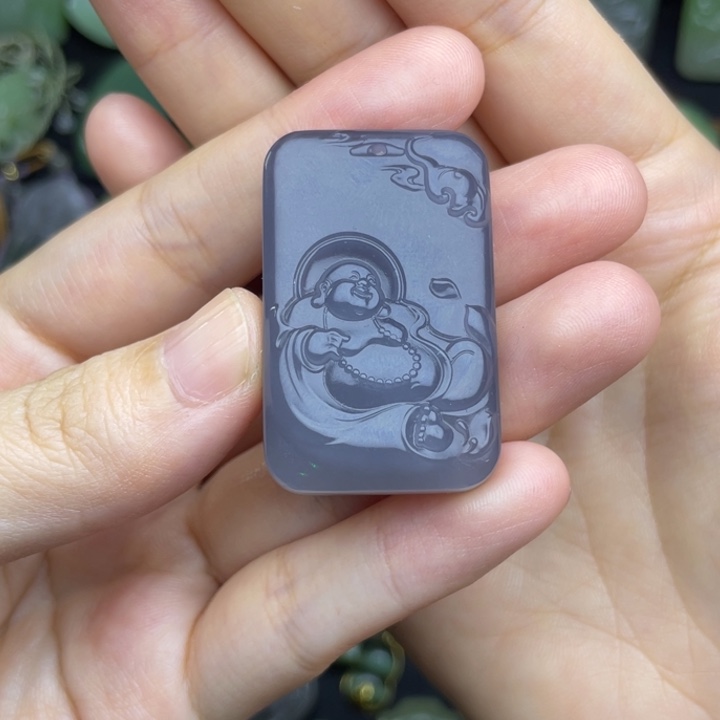 喜***圆和田玉未镶嵌颈饰