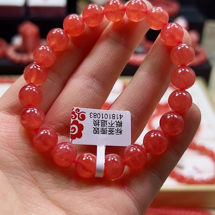 菱锰矿（红纹石）高货手串未镶嵌
