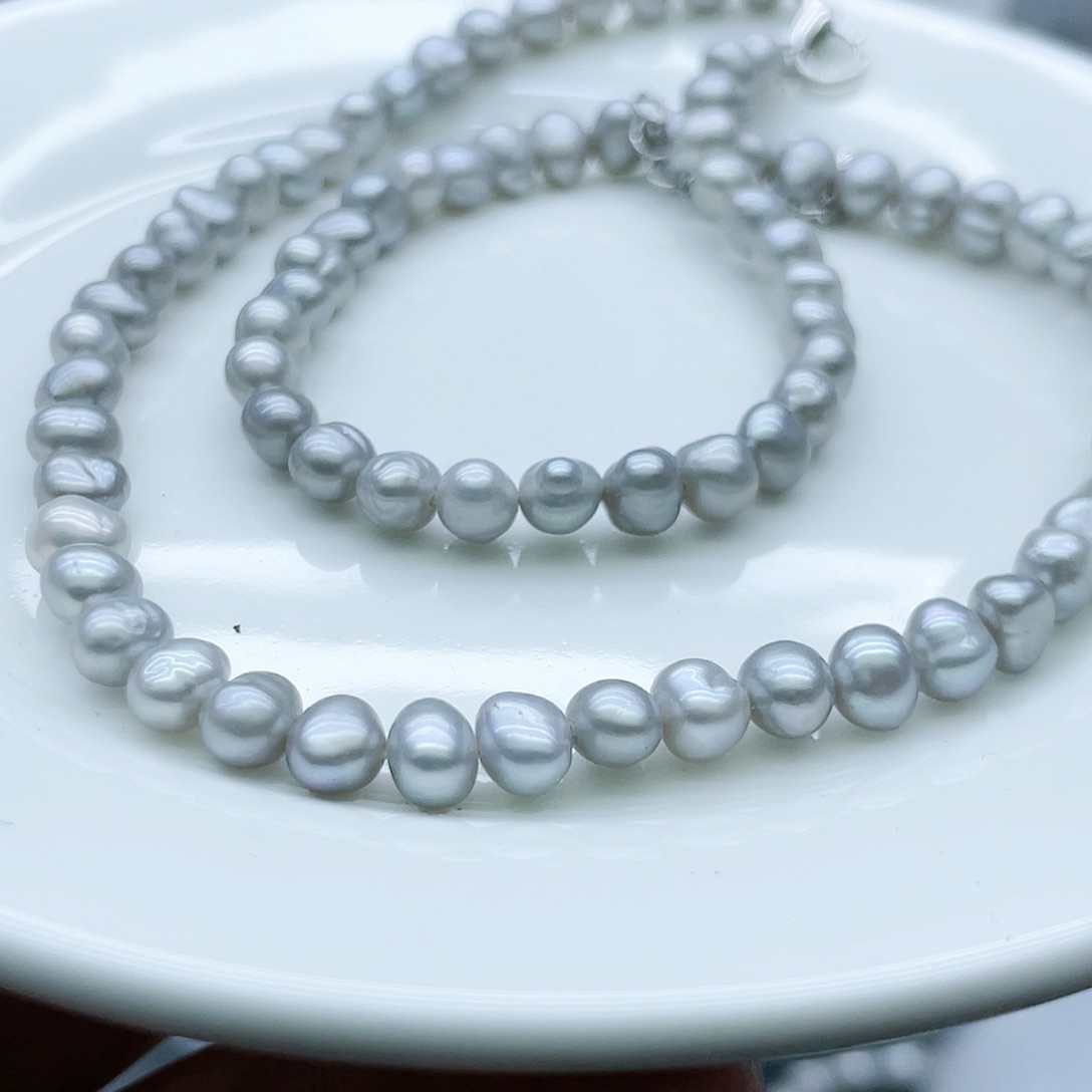 淡水珍珠颈饰钛钢
