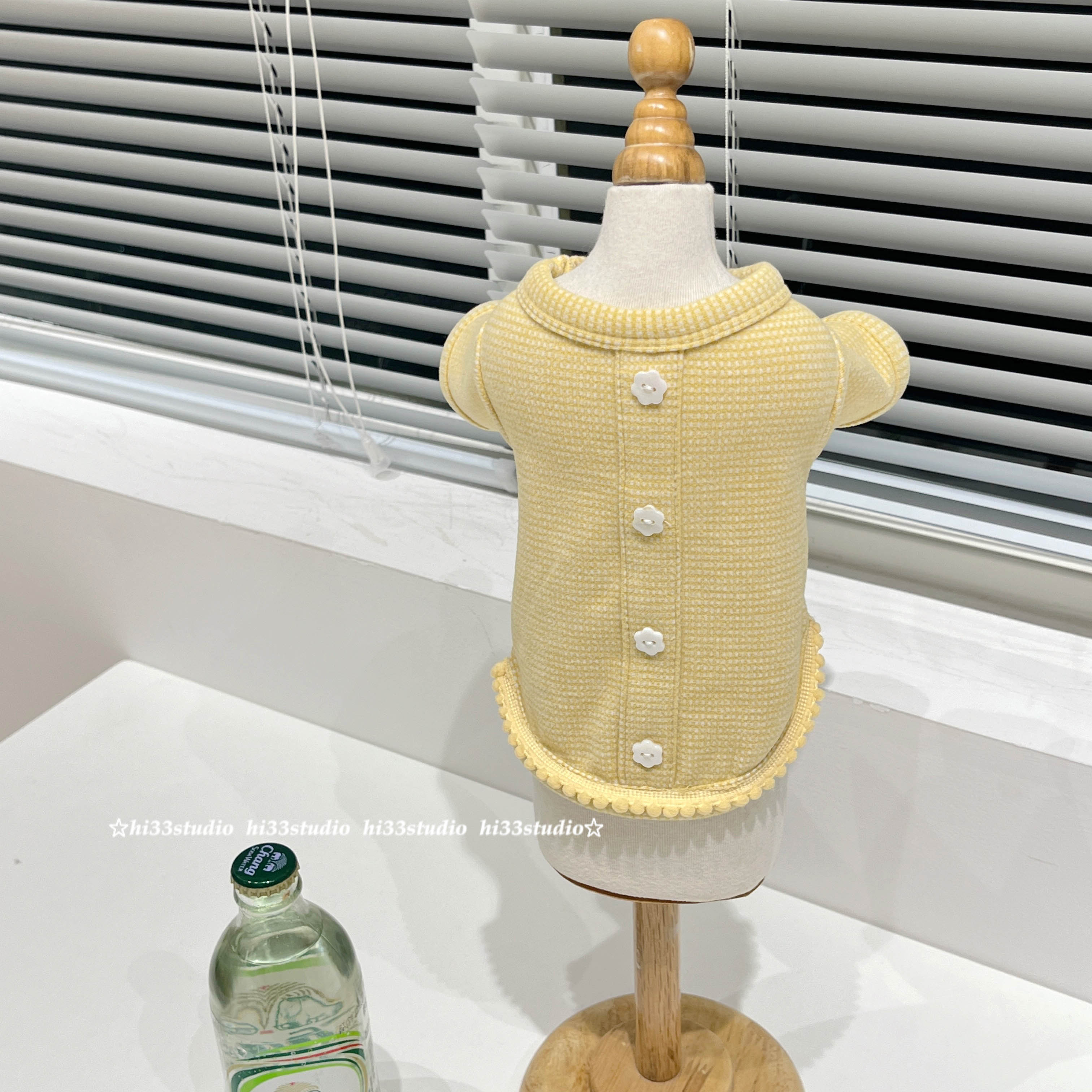 Purbe噗比奶黄包狗狗衣服秋冬宠物纯棉家居马尔济斯约克夏小型犬