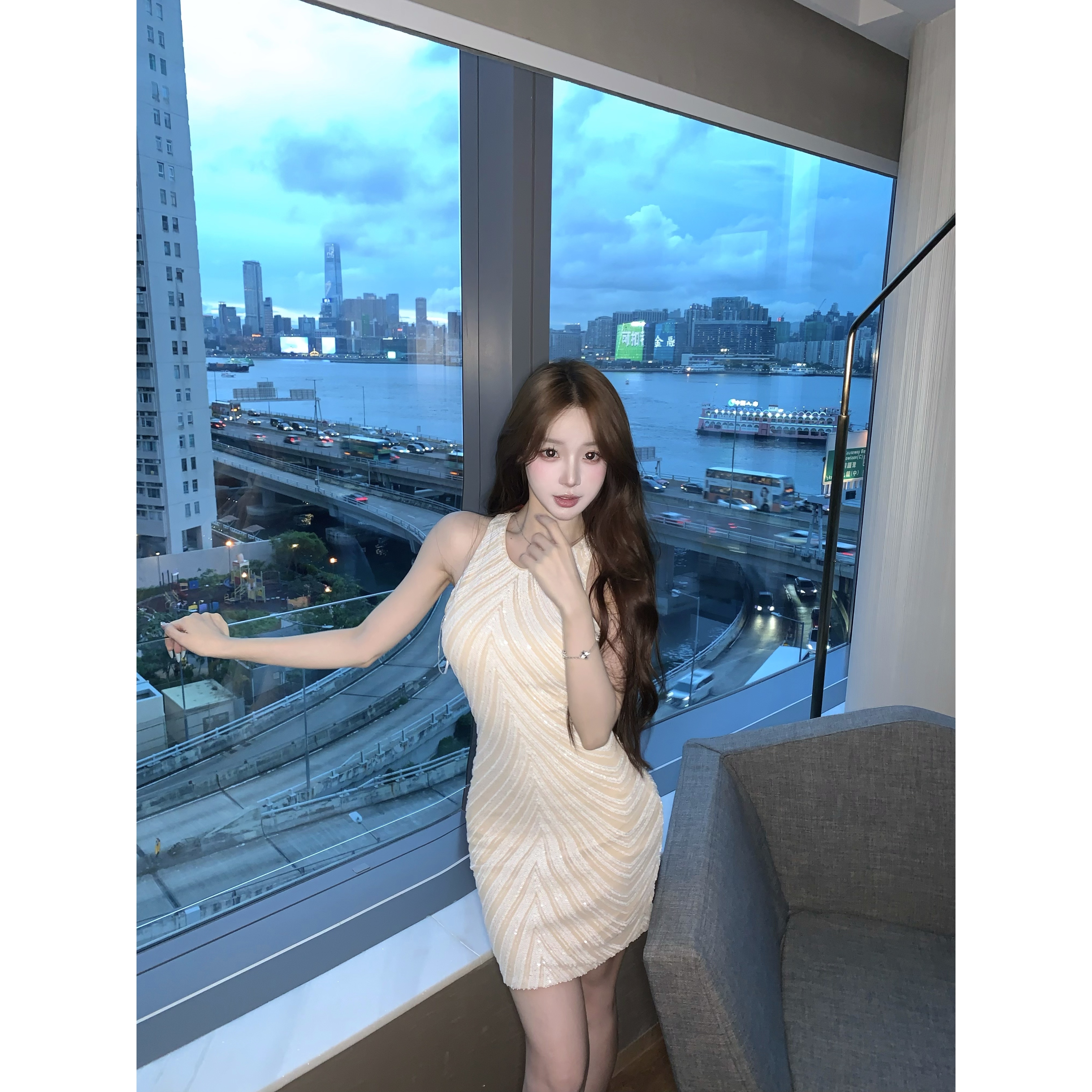 XUAN璇璇【晚照罗衣】新中式包臀拉链U型领女士连衣裙LWJ25B2Q1916