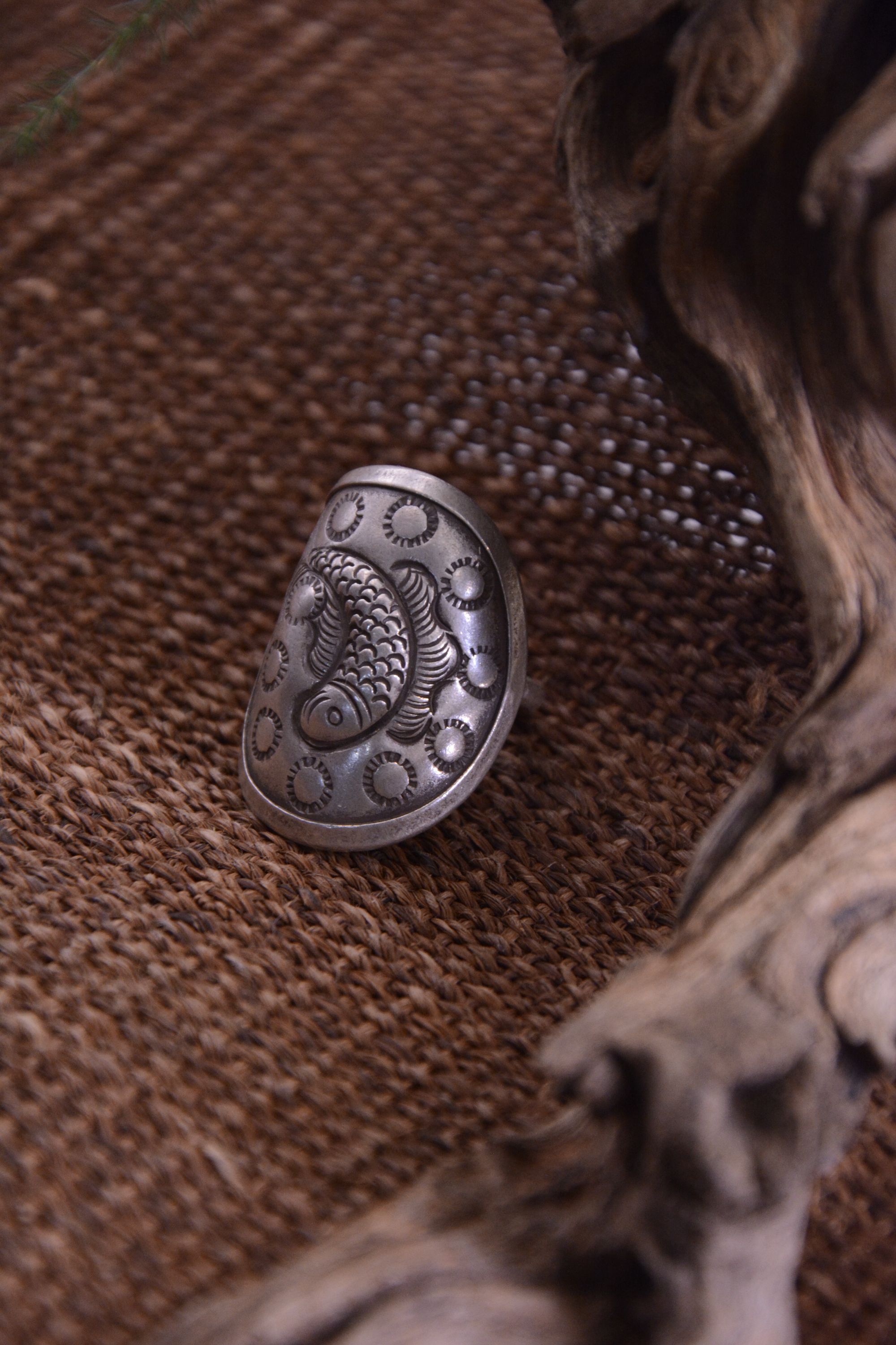 925银戒指 泰国清迈个性手工原创设计款活口螺纹做旧复古银戒指