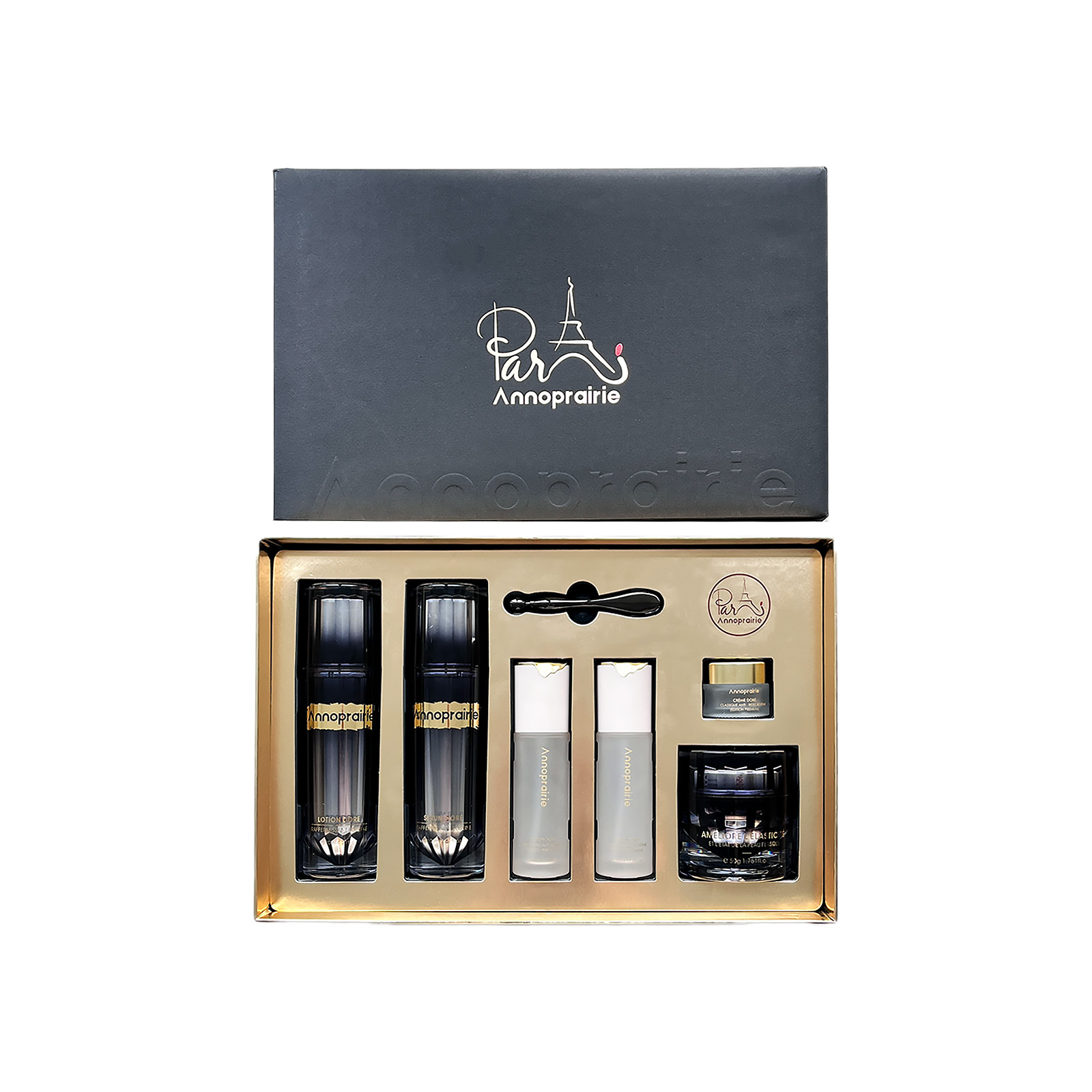 安珀妮鎏金玻色因抗皱紧致保湿面霜水乳三件套